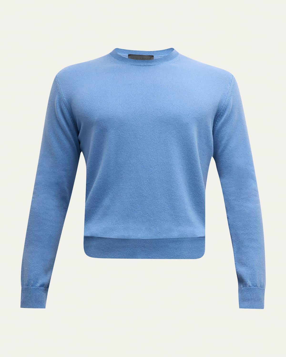 Mens Stonewashed Cashmere Crewneck Sweater Product Image