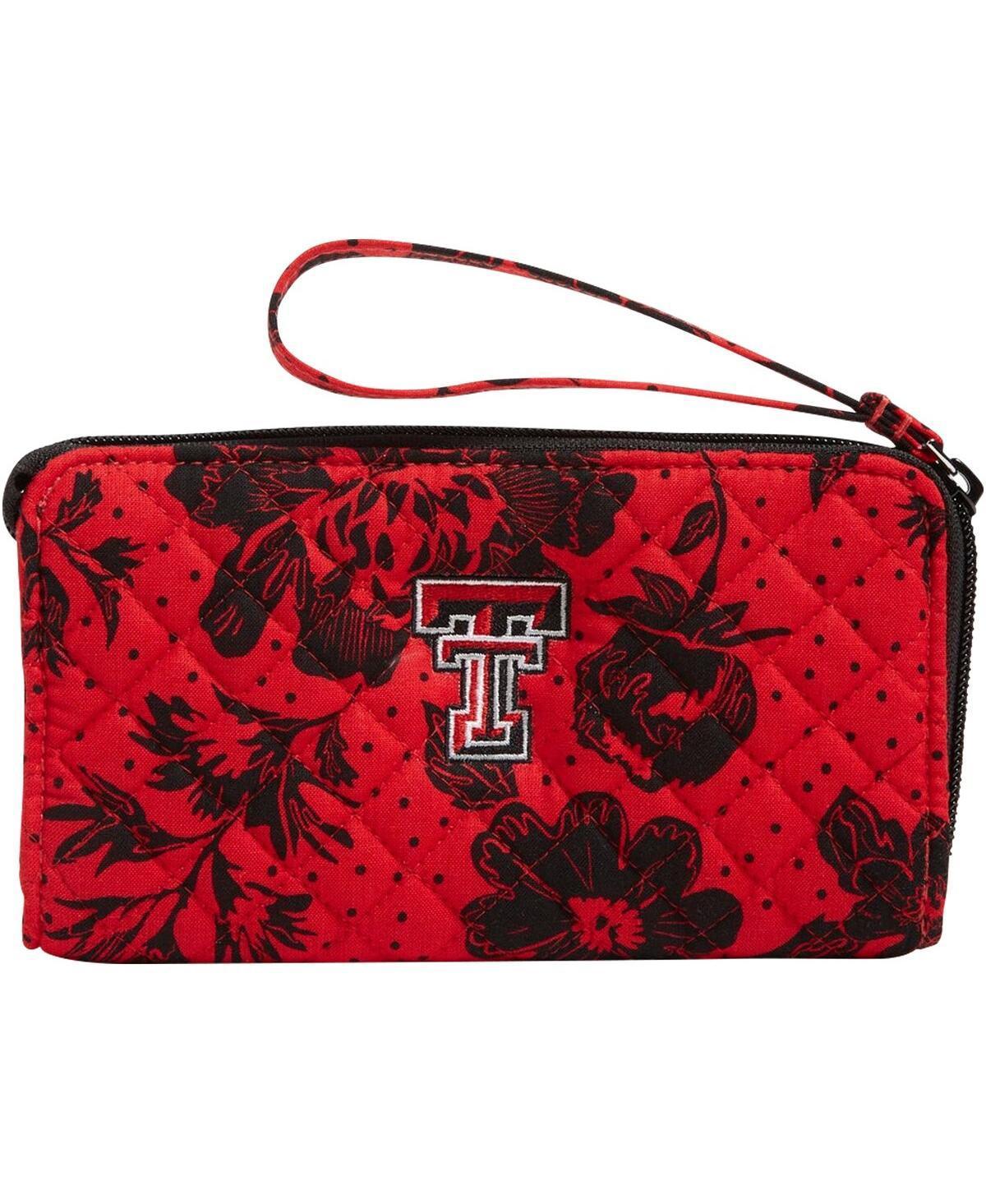 Womens Vera Bradley Texas Tech Red Raiders Rain Garden Front-Zip Wristlet - Red, Black Product Image