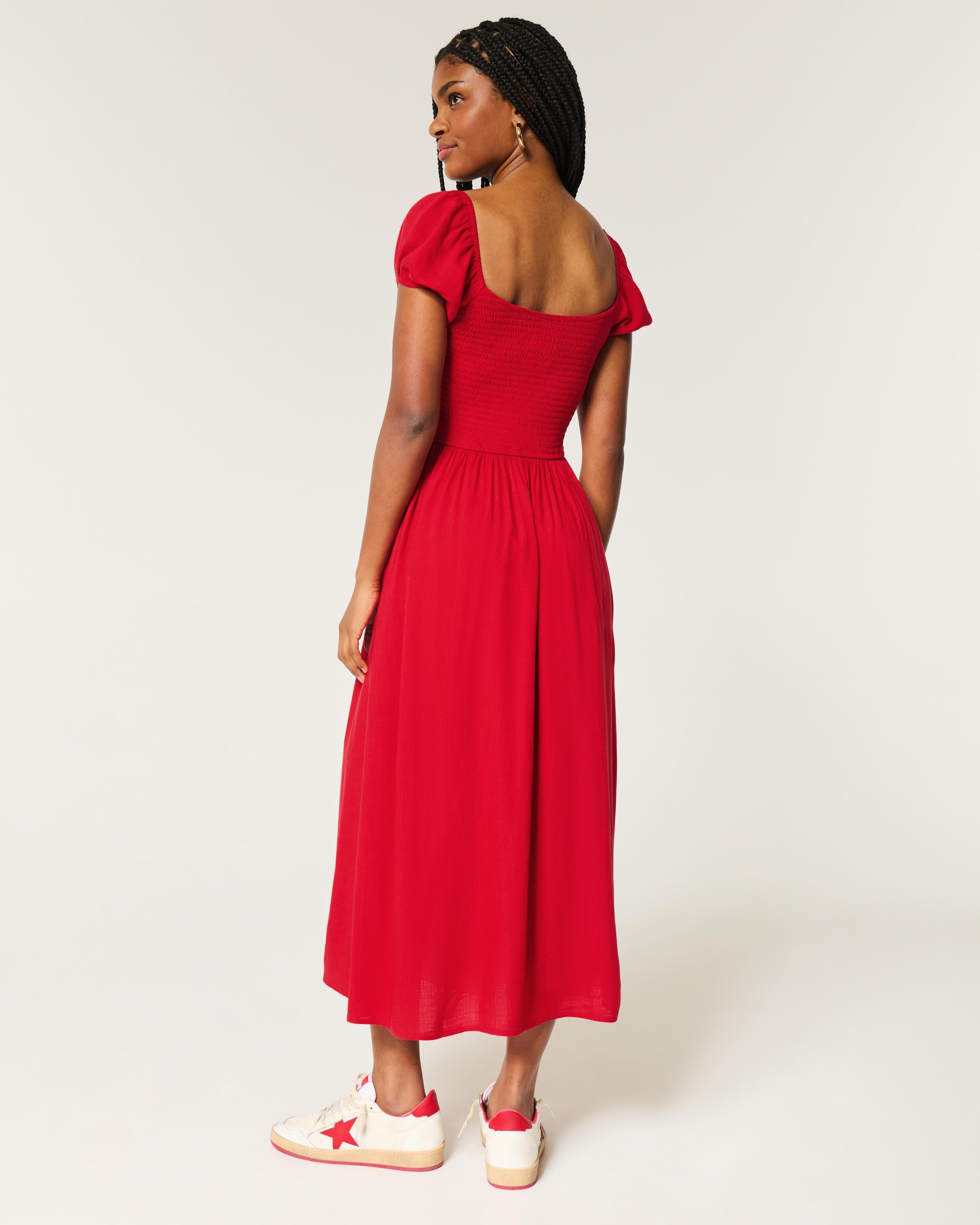 On/Off-the-Shoulder Drop-Waist Dress Product Image