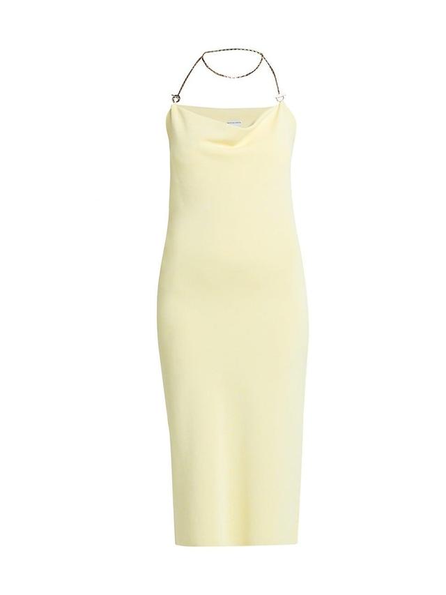 Womens Chain-Link Halter Midi-Dress Product Image