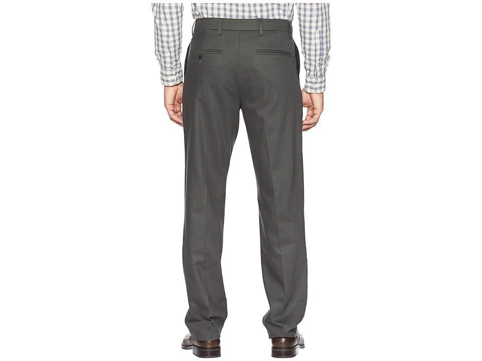 Mens Dockers Signature Khaki Lux Classic-Fit Stretch Pleated Pants Dark Grey Product Image