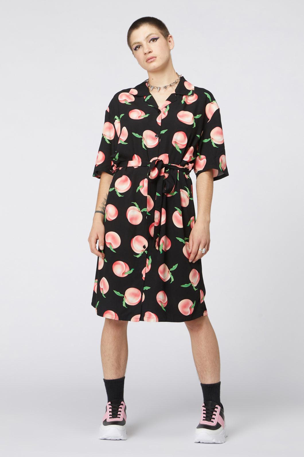 Peachy Viscose Shirt Dress Product Image