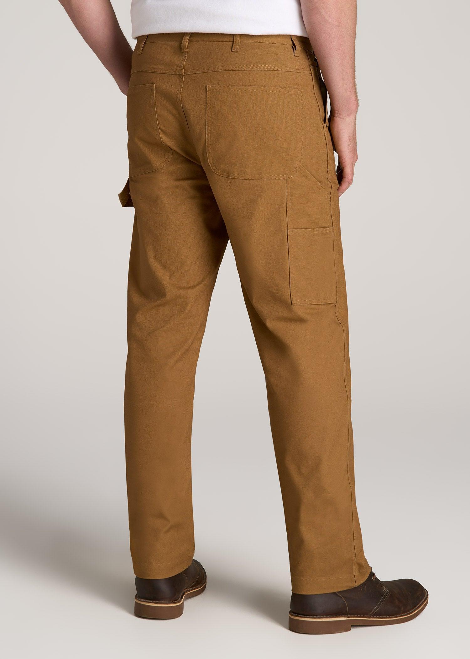 LJ&S Stretch Canvas REGULAR-FIT Carpenter's Pants for Tall Men in Dusty Brown Male Product Image