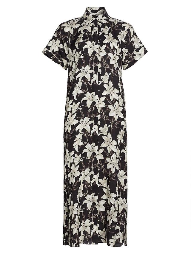 Womens Edyth Floral Maxi Shirtdress Product Image