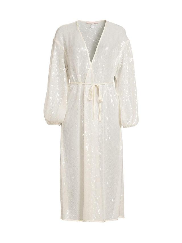 Womens Jackson Sequin-Embellished Mesh Cover-Up Duster Product Image