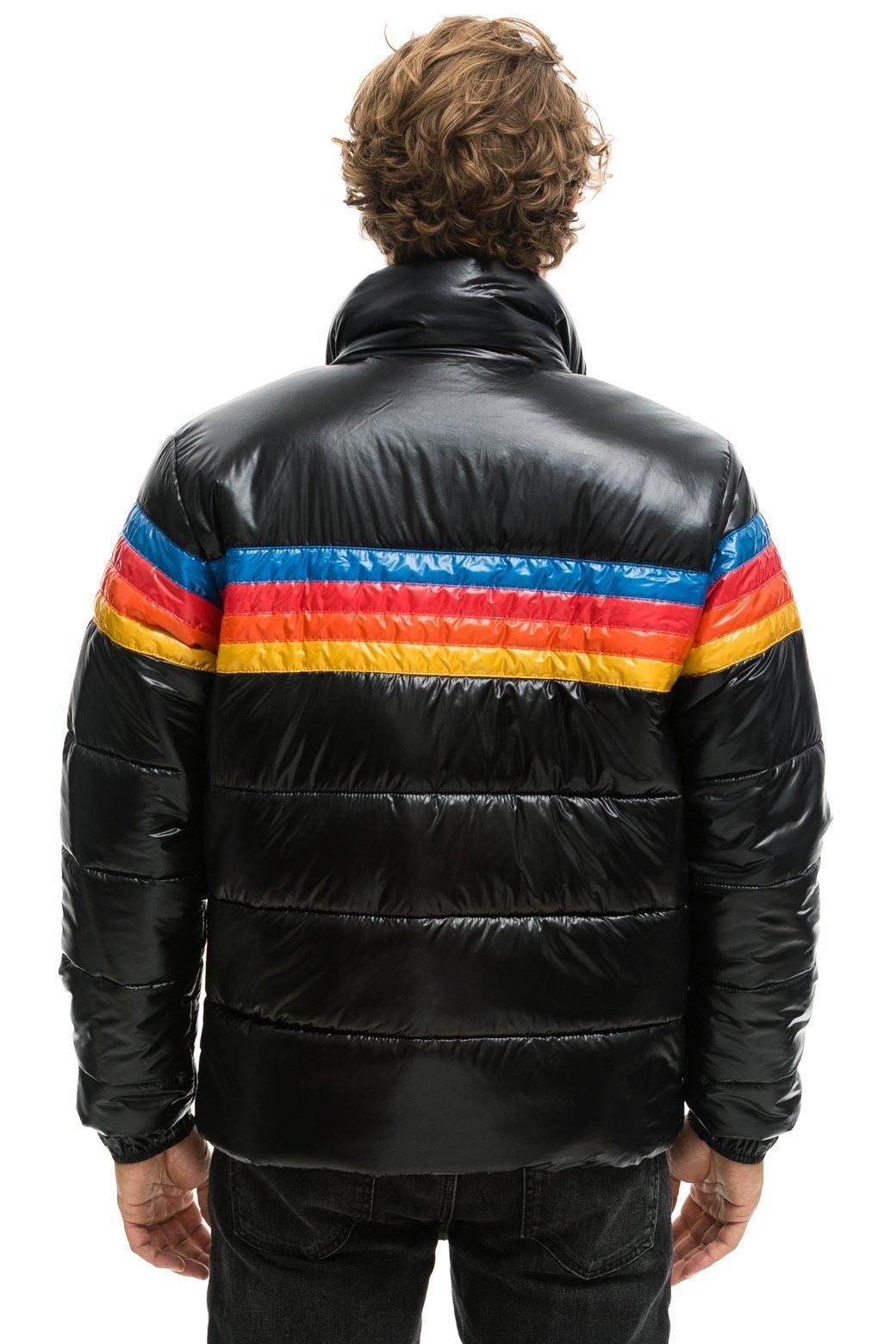 4 STRIPE LUXE TRAVELER JACKET - GLOSSY BLACK Male Product Image