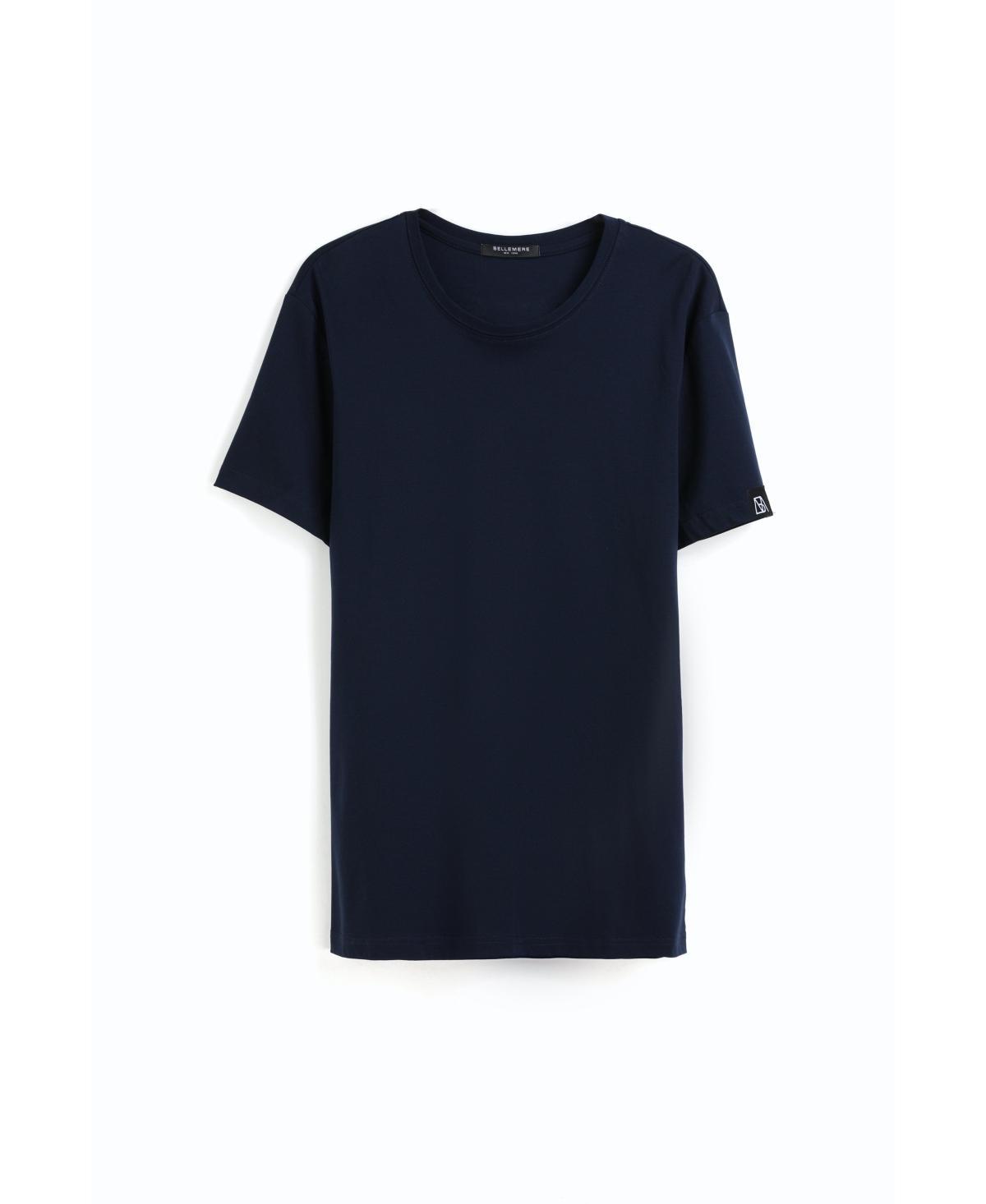 Bellemere Mens Crew-Neck Cotton T-Shirt Product Image