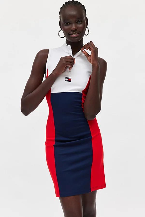 Tommy Hilfiger Tommy Jeans Badge Color Blocked Mini Dress Womens at Urban Outfitters Product Image