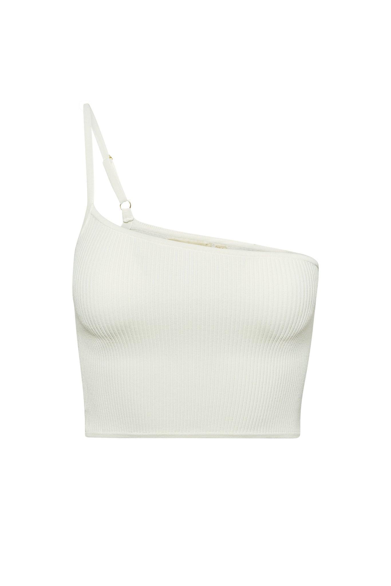 Marina Del Rey Knitwear Top - White Rib product image