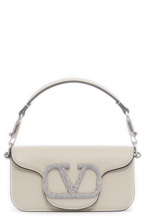 Valentino Garavani Small Loc Crystal Logo Leather Shoulder Bag Product Image