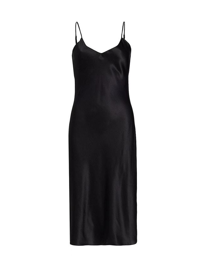 Womens Sleeveless Silk Midi-Dress Product Image