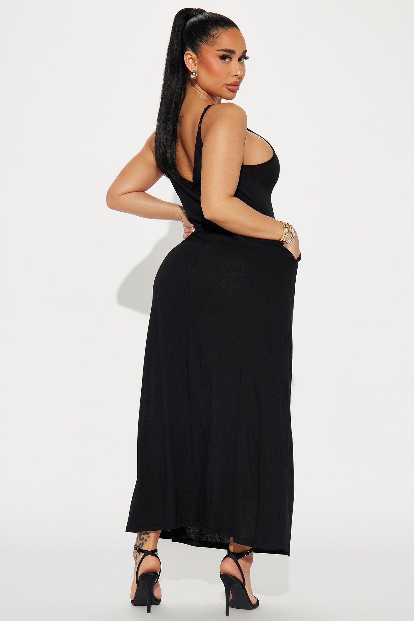 Sophia Flowy Maxi Dress - Black Product Image