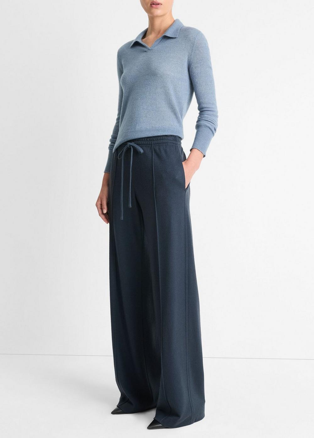 Wool-Blend Drawstring Pull-On Pant Product Image