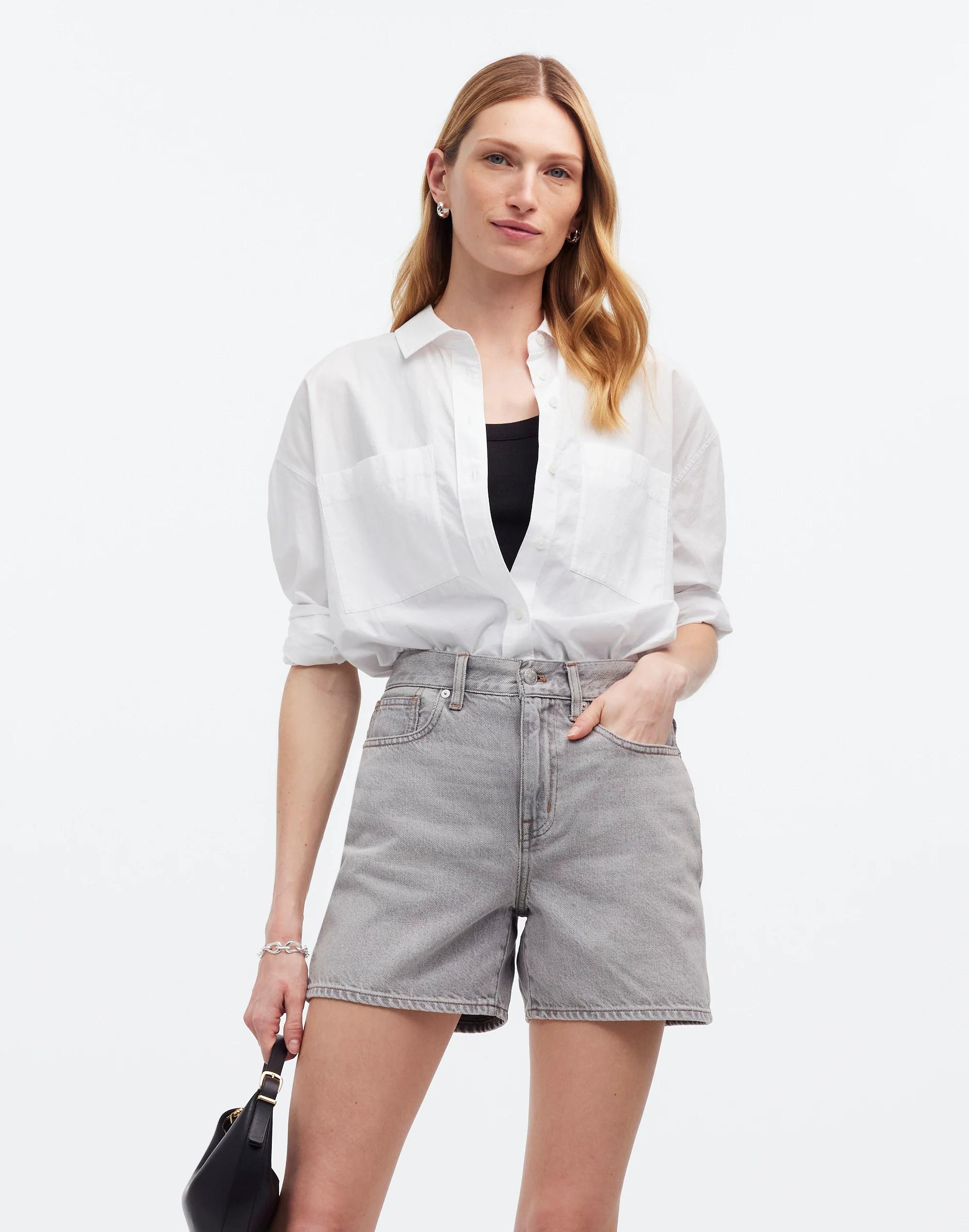 The '90s Mid-Length Jean Short in Heywood Wash Product Image