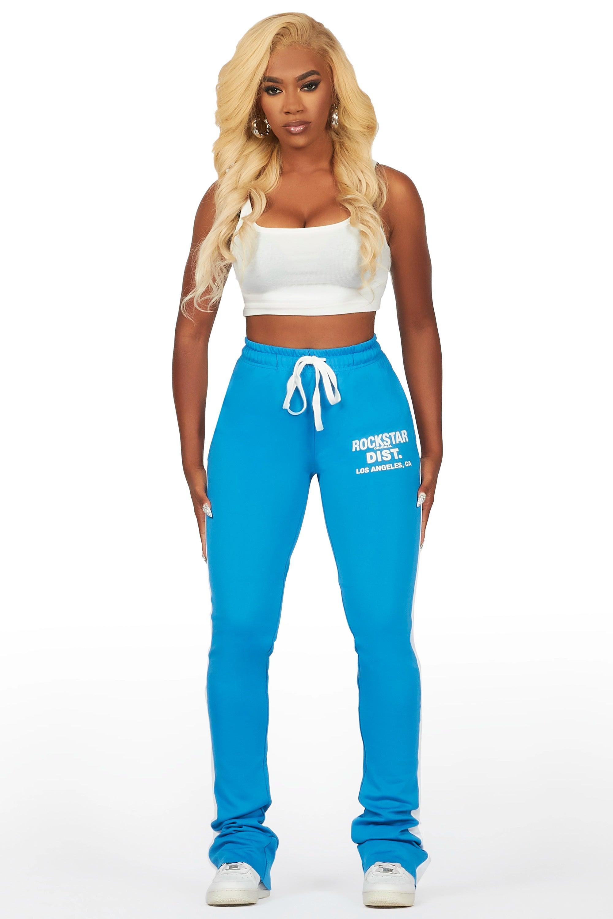 Savannah Blue Super Stacked Track Pant Female Product Image