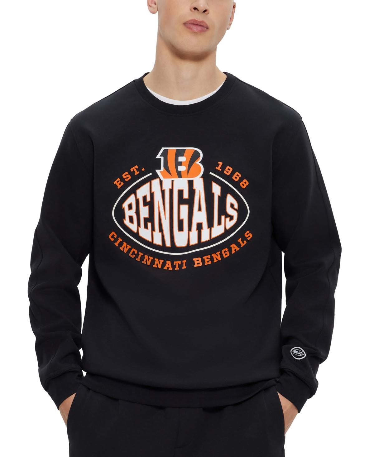 Mens BOSS X NFL Cincinnati Bengals Tri-Blend Pullover Sweatshirt Product Image