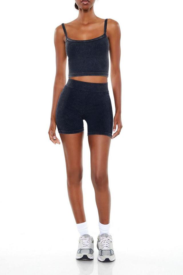 Seamless Mineral Wash Biker Shorts | Forever 21 Product Image