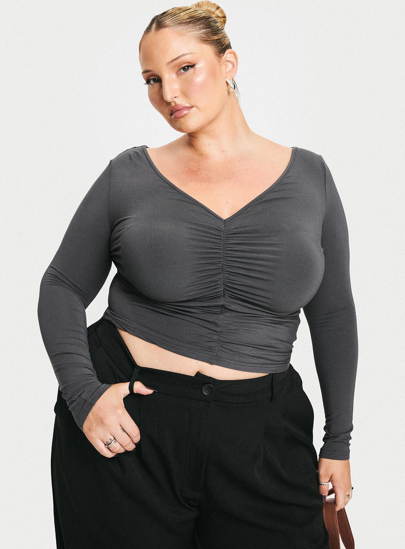 Moylan Long Sleeve Top Grey Curve Product Image