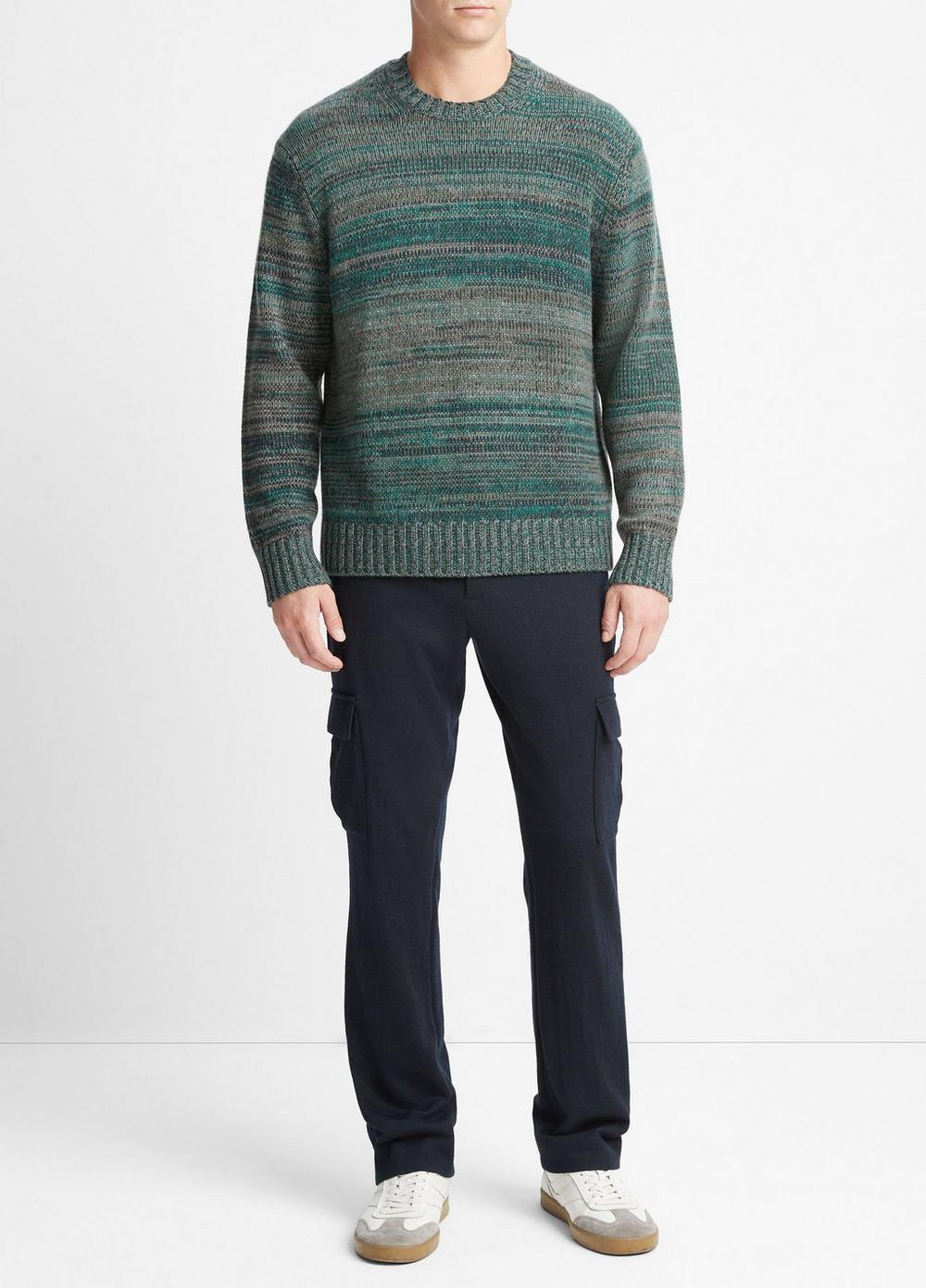 Marled Cashmere-Wool Crew Neck Sweater Product Image