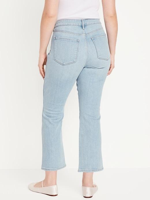 High-Waisted Vintage Crop Flare Jeans Product Image