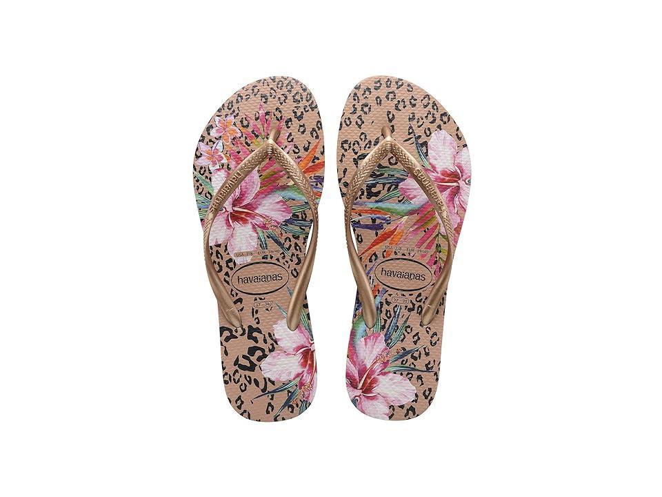 havaianas Womens Slim Animal Floral Print Flip-Flops Product Image