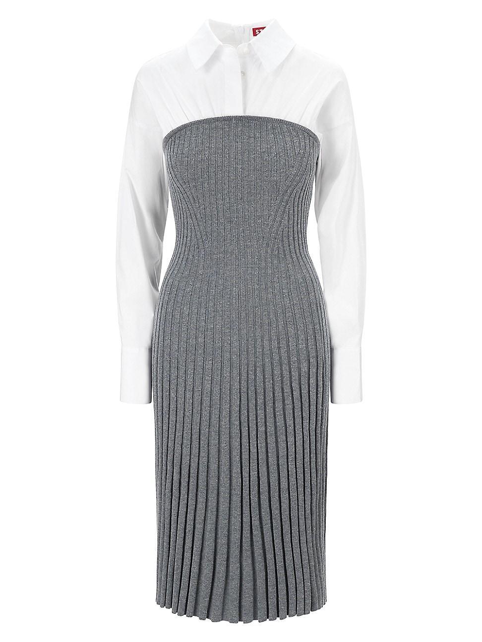 Womens OKeefe Wool-Blend Midi-Dress Product Image