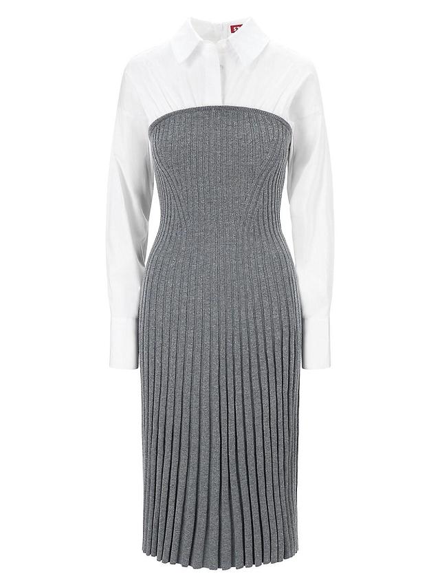 Womens OKeefe Wool-Blend Midi-Dress Product Image