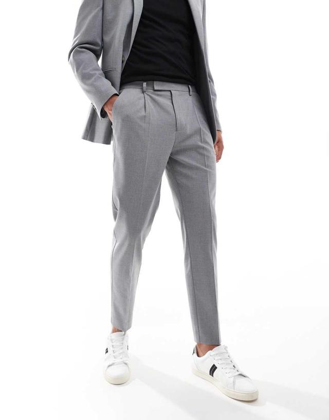 ASOS DESIGN tapered suit pants in gray Product Image