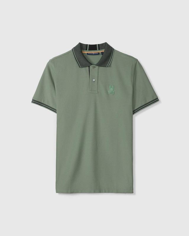 Psycho Bunny Men's Malton Pique Polo Shirt 376 LAUREL WREATH Product Image