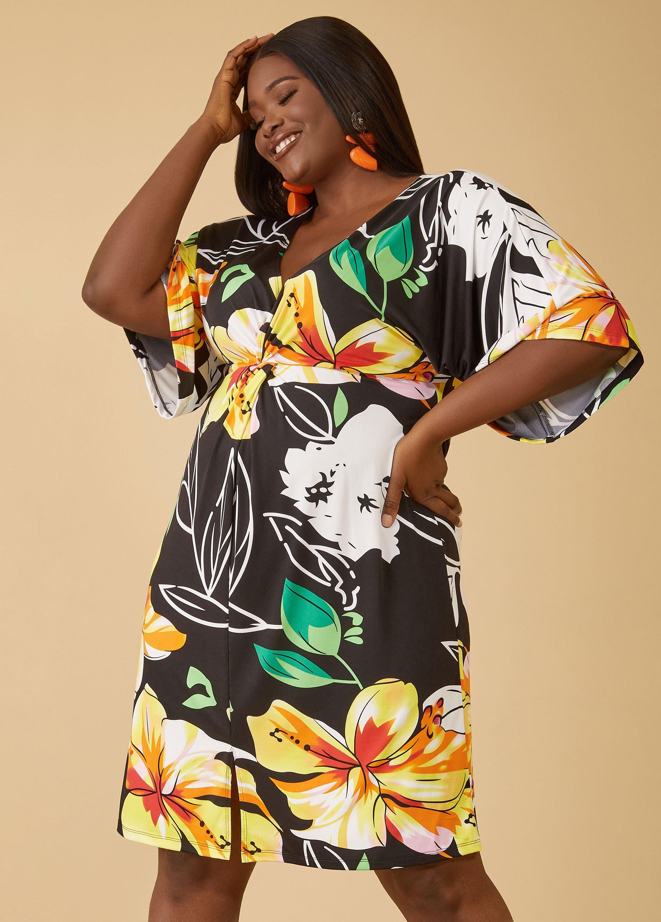 Knotted Floral Print Dress Product Image