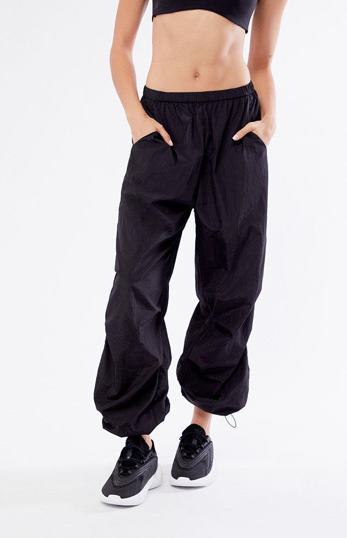 Womens Ruched Shine Baggy Pants Product Image