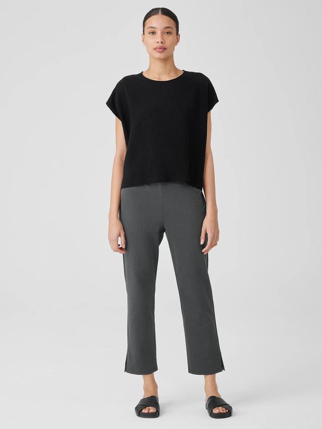 EILEEN FISHER Cotton Blend Ponte Pant with Slitsfemale Product Image