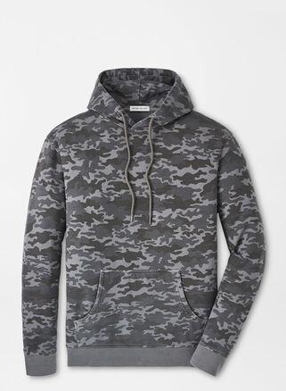 Peter Millar Mens Lava Wash Printed Hoodie | Color: Gale Grey | Size: M Product Image