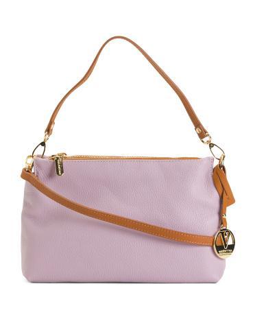 Leather Triple Entry Crossbody for Women Product Image