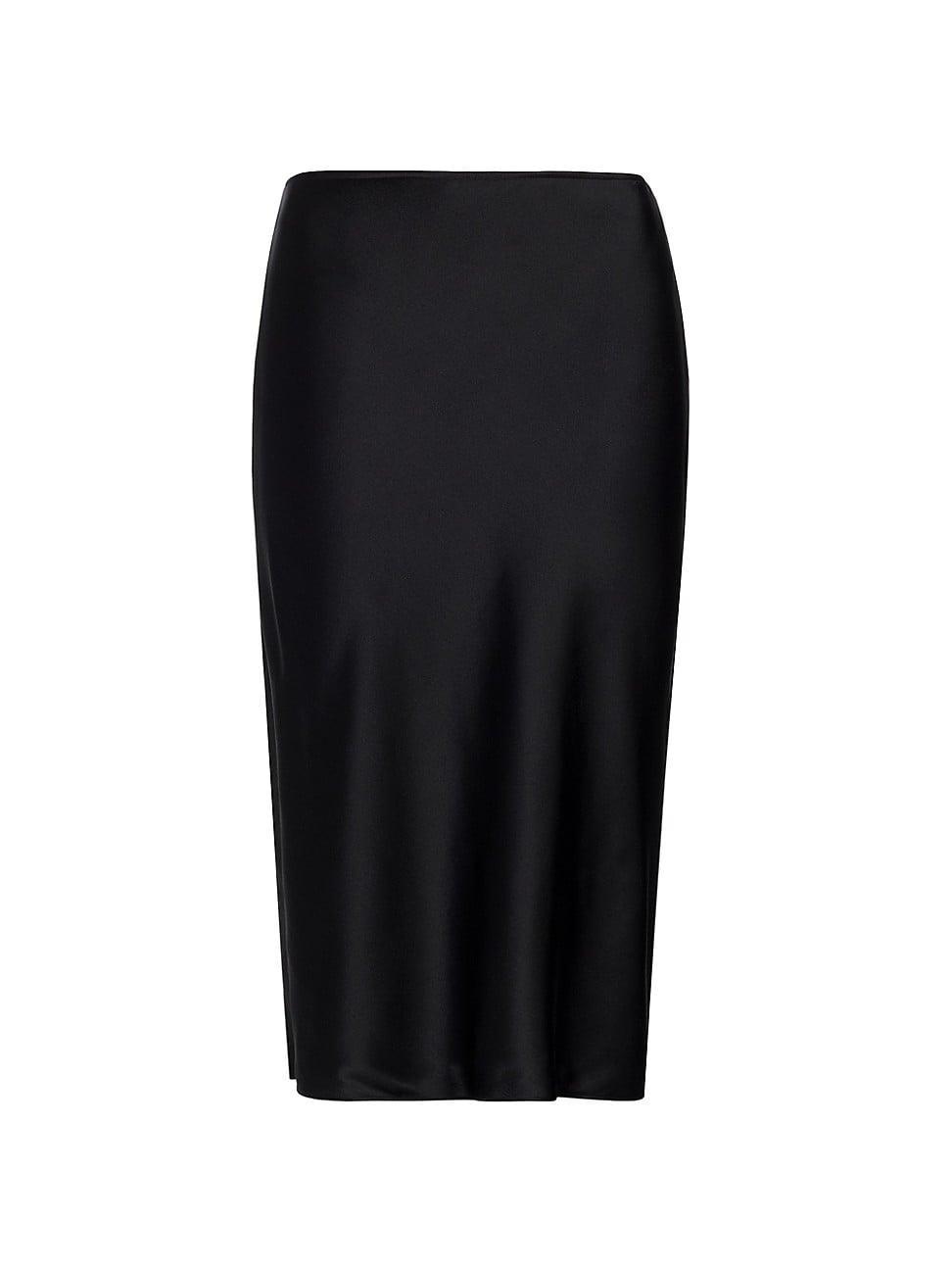 Womens Silk Bias-Cut Midi-Skirt Product Image