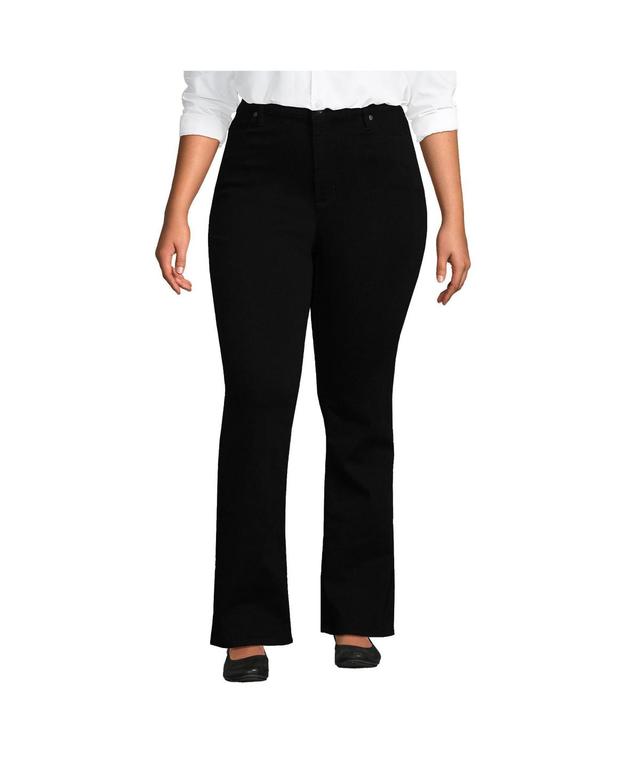 Lands End Womens High Rise Bootcut Black Denim Jeans Product Image