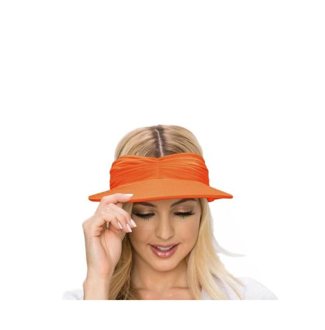 Haute Edition Womens Ruched Stretchy Headband Sun Visor Hat Product Image