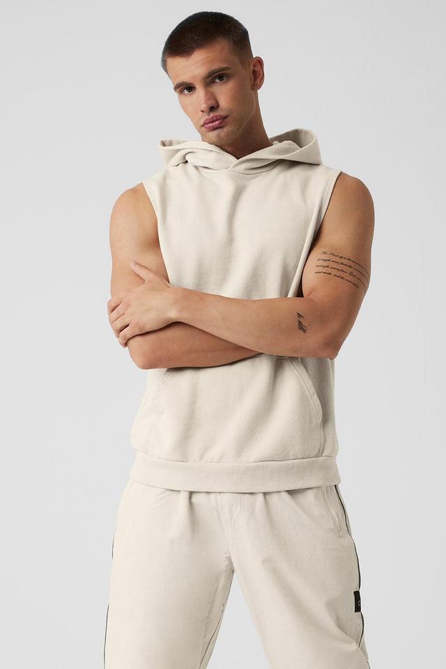 Chill Sleeveless Hoodie - Bone Male Product Image