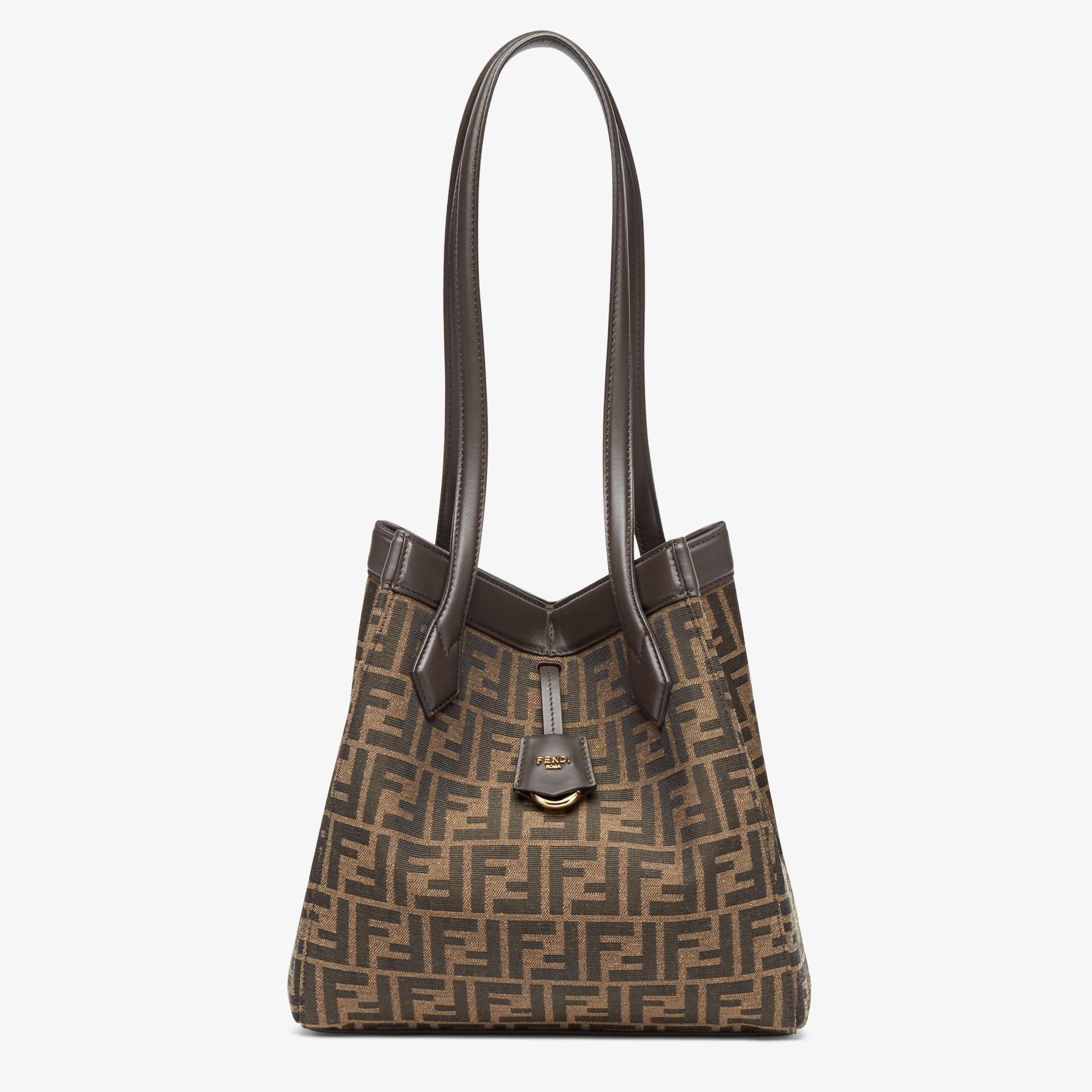 Fendi Origami MediumBrown FF jacquard fabric bag Product Image