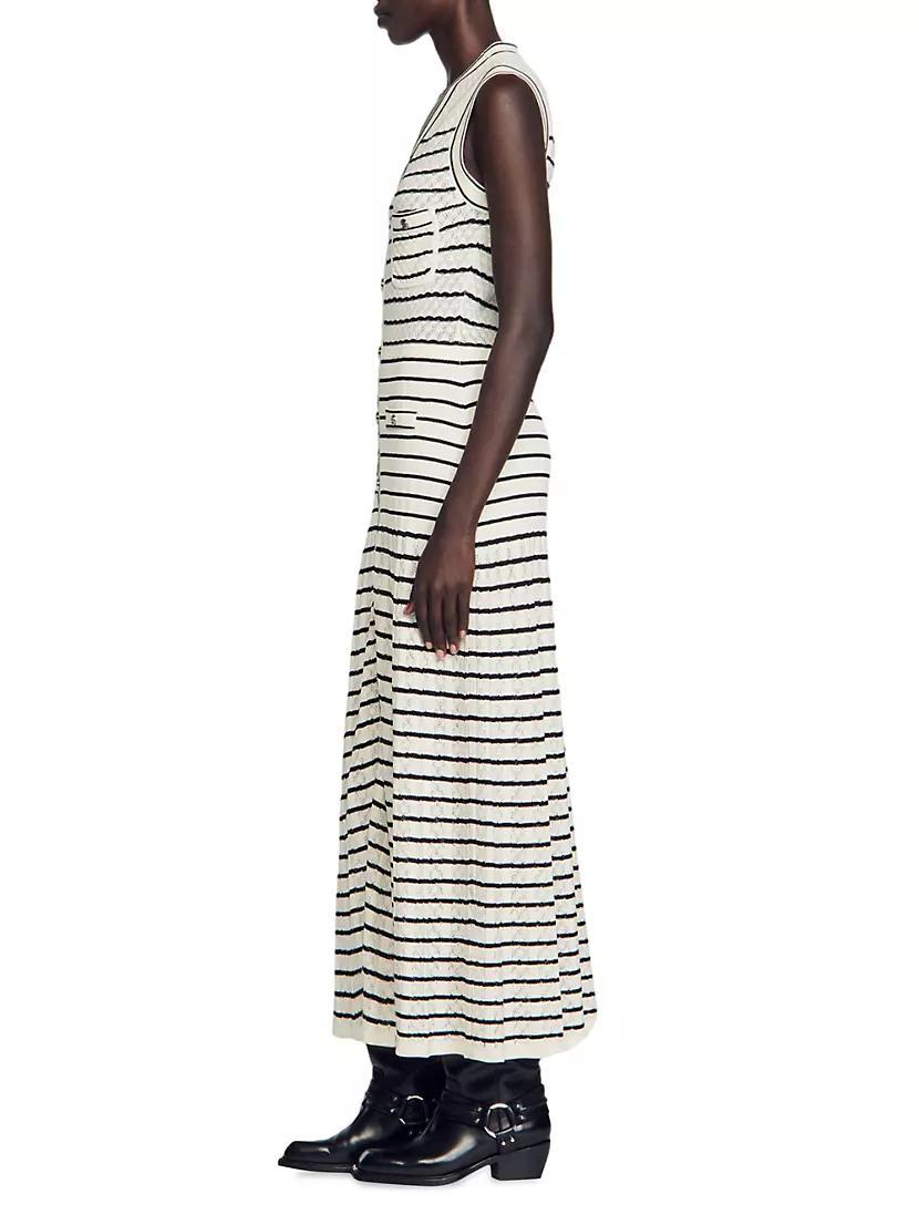 Striped Knit Midi Dress Product Image