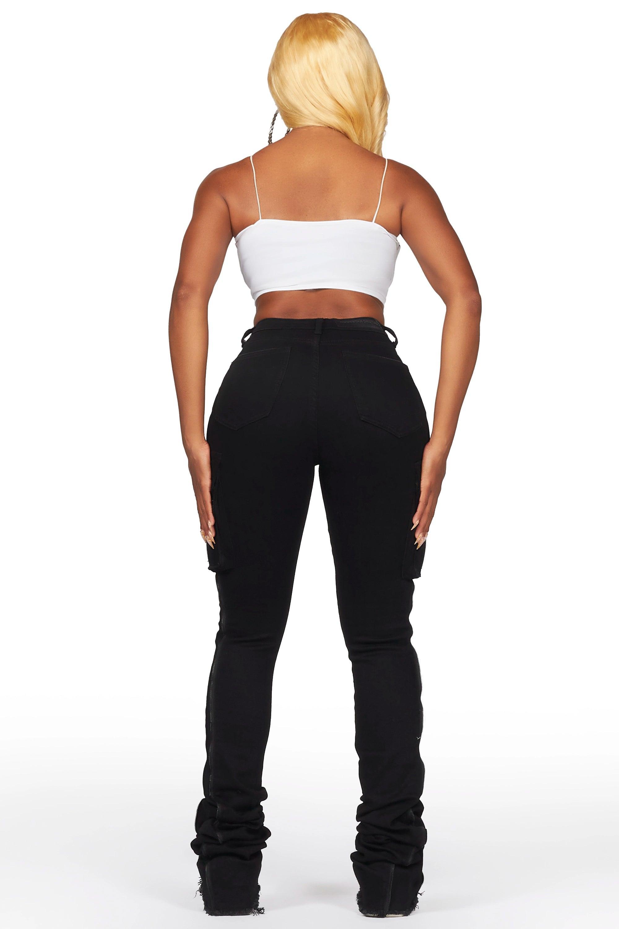 Shanita Black Super Stacked Jean Female Product Image