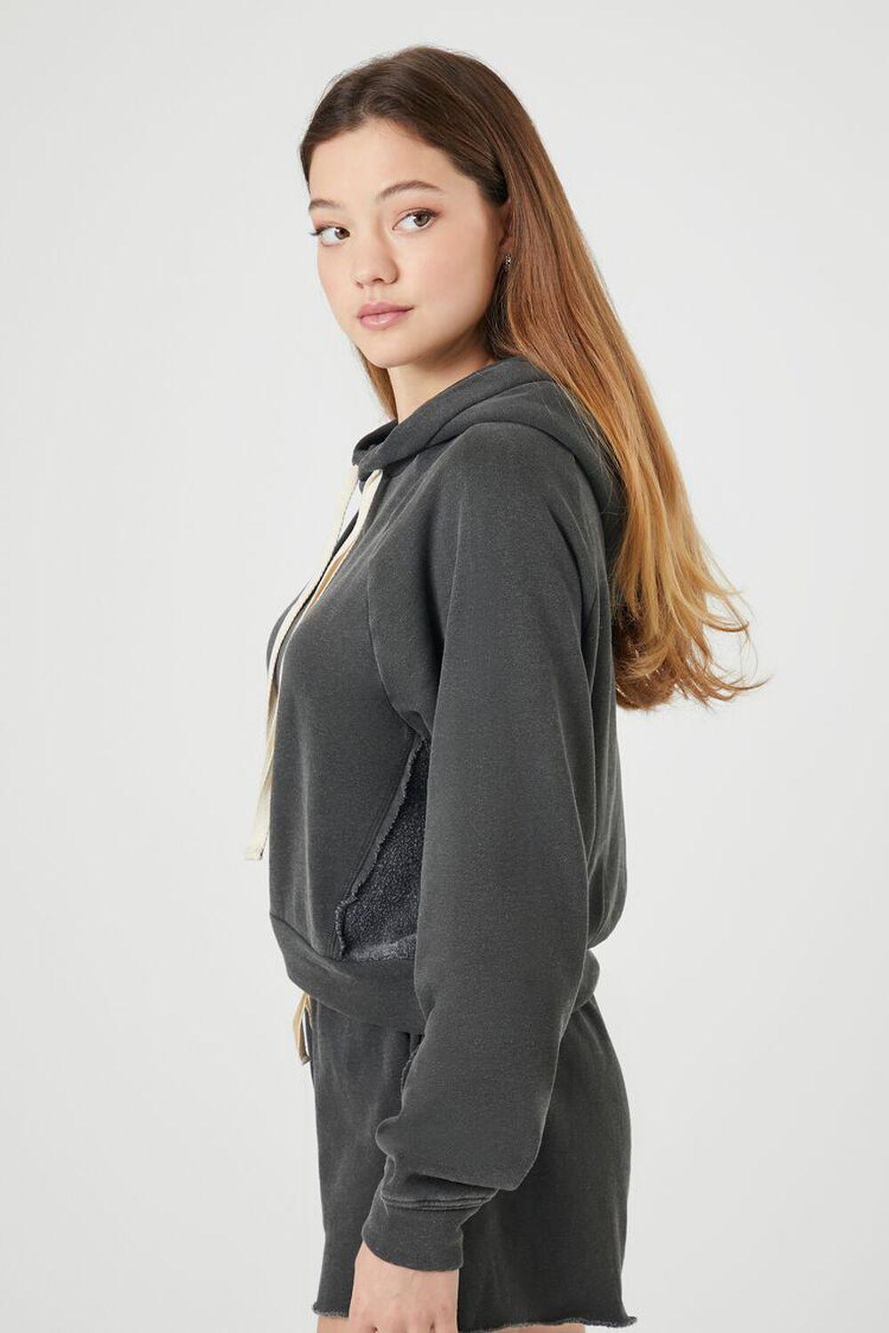 Reworked Fleece Raglan Hoodie | Forever 21 Product Image