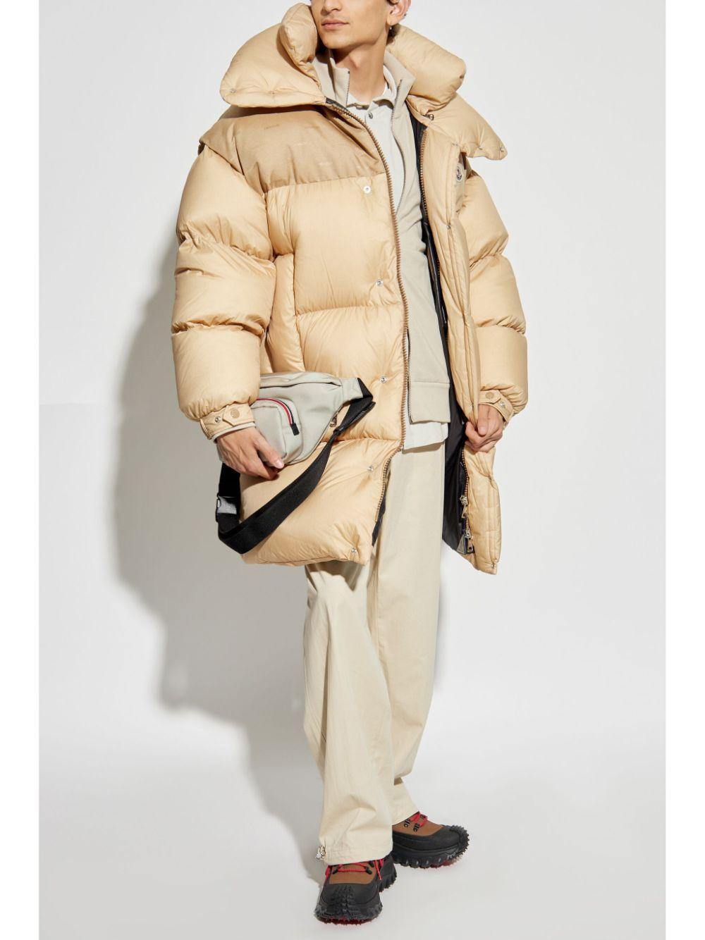 MONCLER Verone 2 Logo Patch Puffer Jacket In Beige Product Image