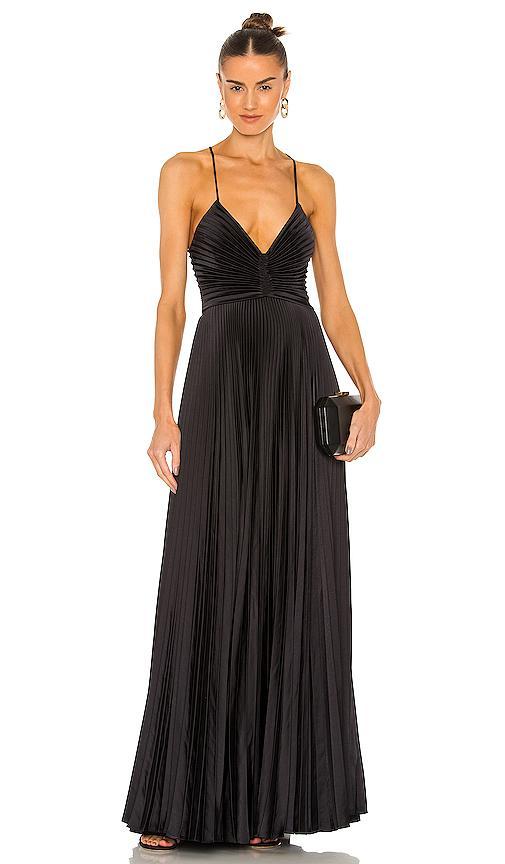 A. L.C. Aries Pleated Cutout Maxi Dress Product Image