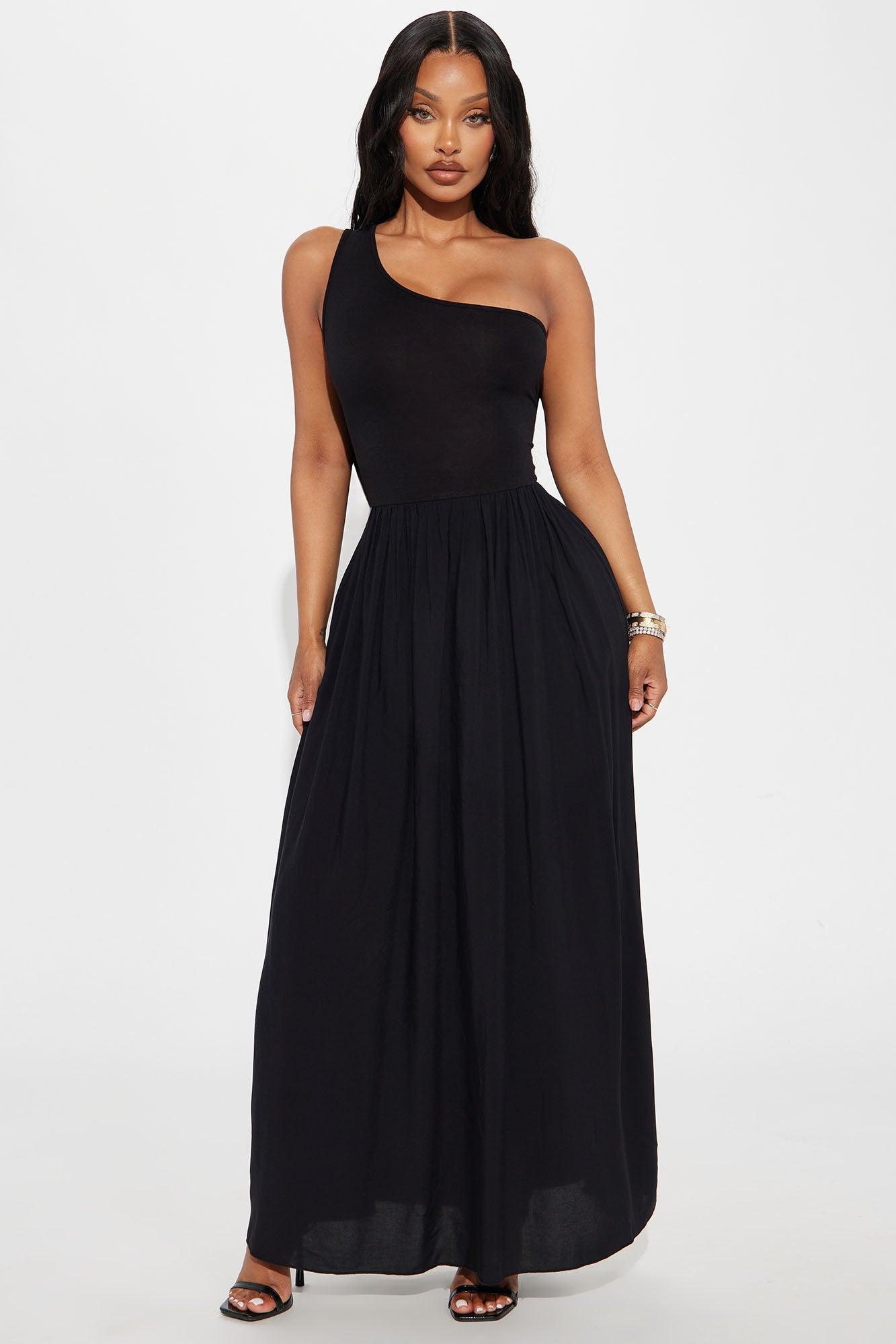 Brittney 2 Piece Maxi Dress Set - Black Product Image