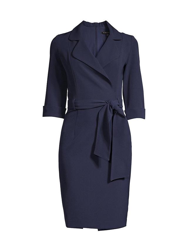 Black Halo Lucinda Faux Wrap Coat Dress Product Image