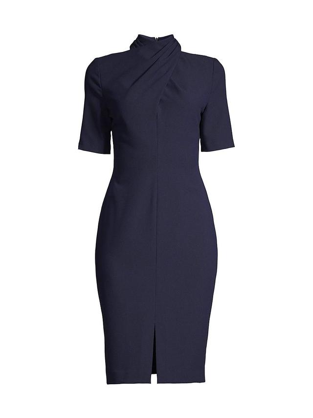 Womens Mercer Twisted Mock Turtleneck Sheath Dress Product Image