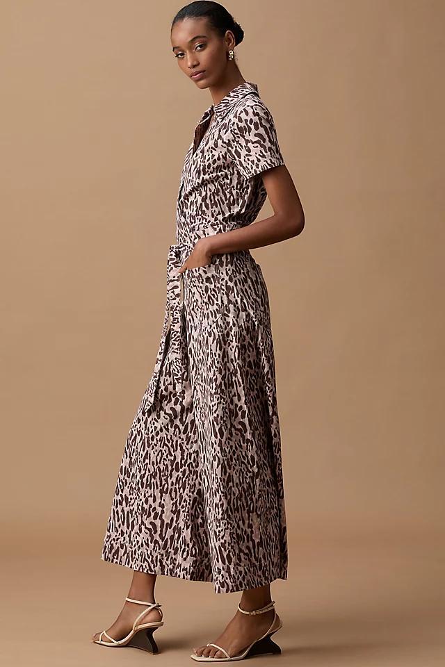 The Colette Wrap Jumpsuit by Maeve: Printed Linen Edition Product Image