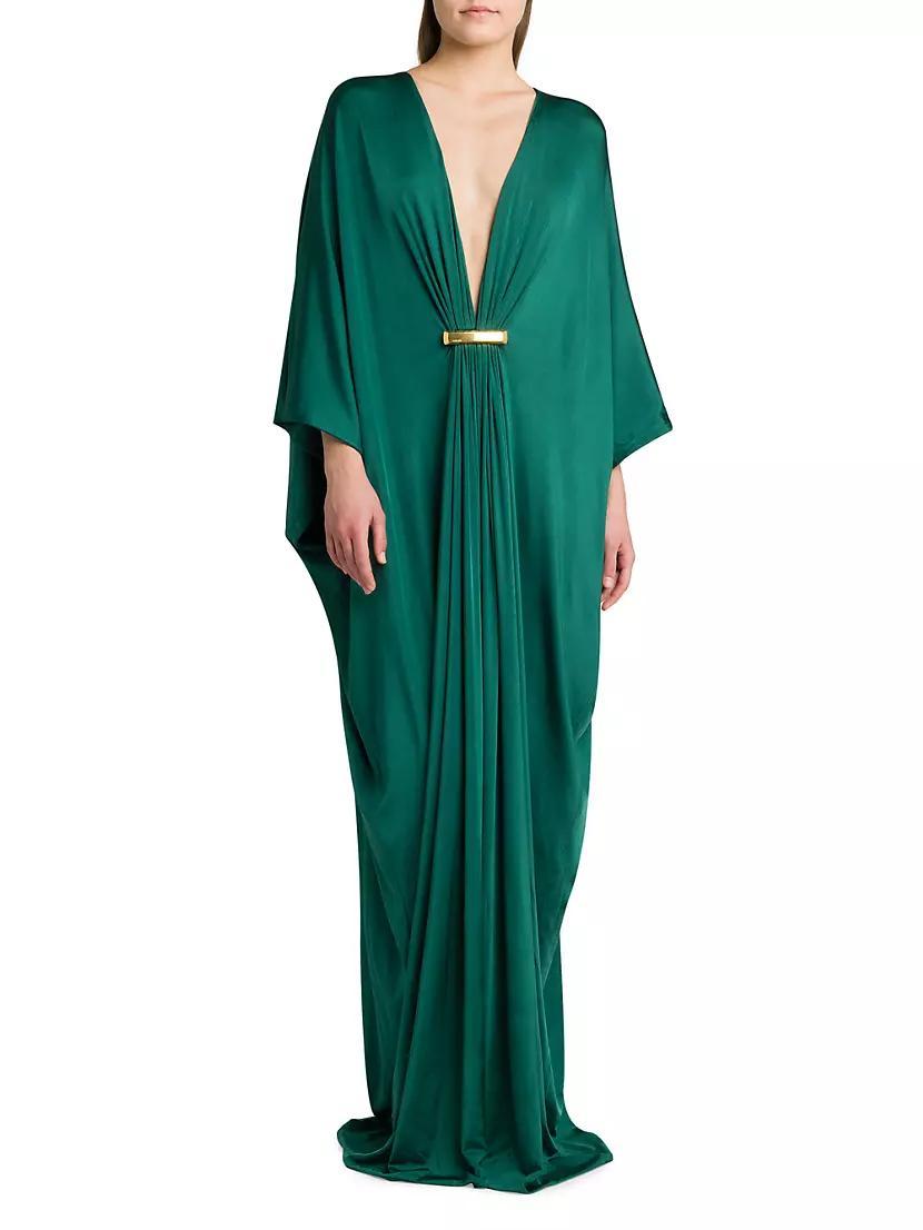 Satin Stretch Jersey Kaftan Gown Product Image