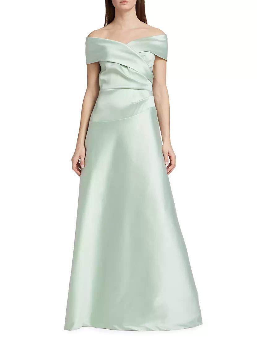 Satin Off-The-Shoulder Ballgown Product Image